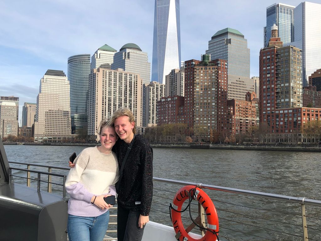 New York vanaf de Hudson New York vanaf de Hudson